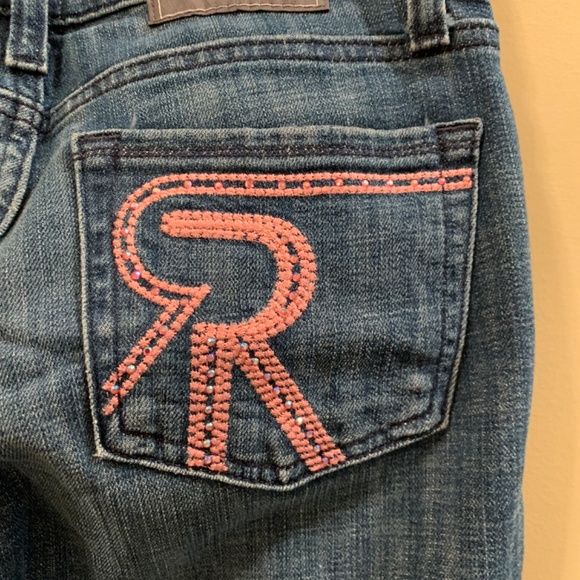 Rock & Republic Kasandra Rhinestone  Bootcut  Low Rise Jeans - size 26 - Picture 3 of 8